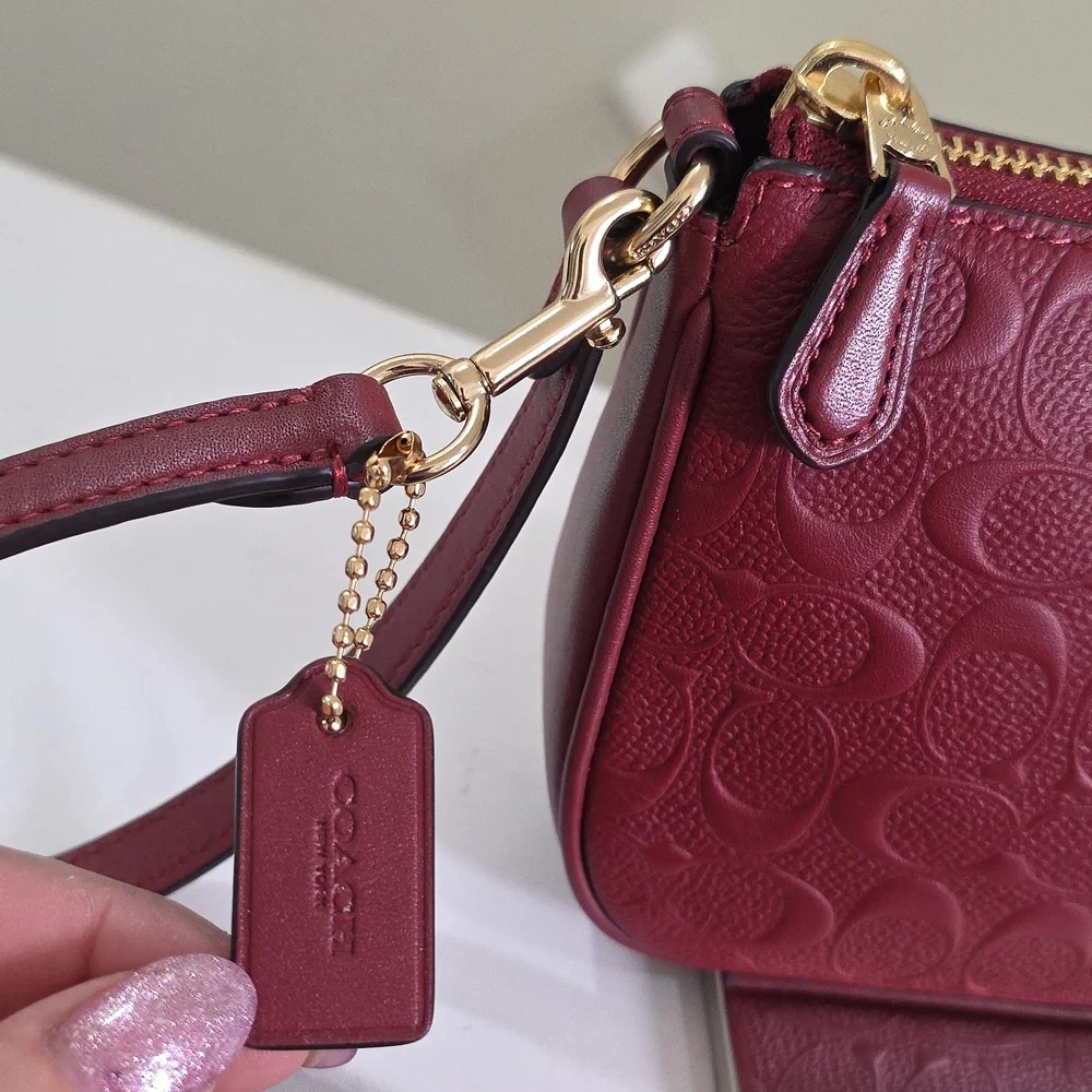 Coach C7362 Signature Dark Red 1941 Leather Nolita 19 Minibag EUC - Picture 6 of 17